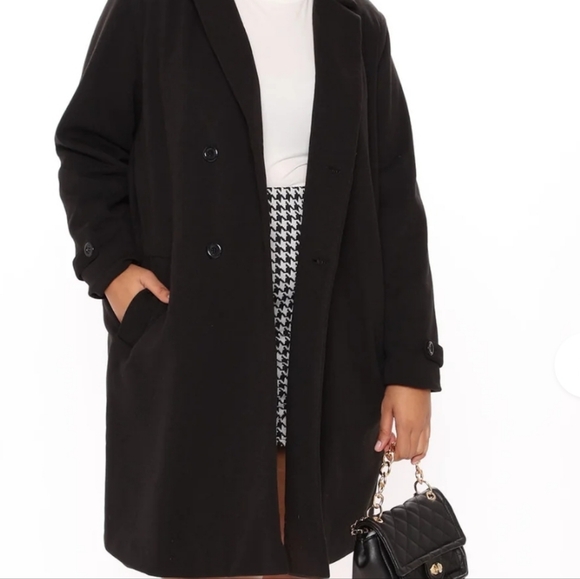 Fashion Nova Black Pea Coat - Picture 8 of 12